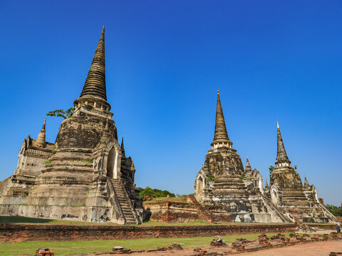 タイ、アユタヤ遺跡群のワット・プラシーサンペット / Wat Pra Srisanpet at Ayutthaya, Thailand