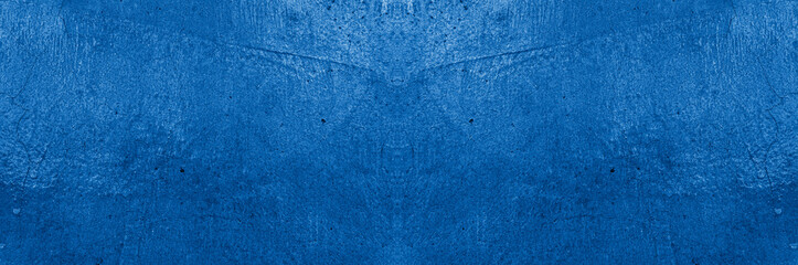 Old wall pattern texture cement blue dark abstract  blue color design are light with black gradient background.