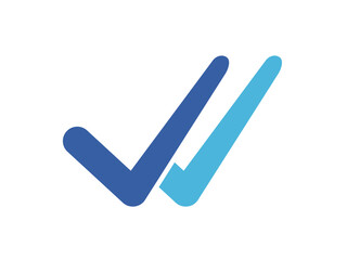 Double check  icon. Simple double check  sign vector illustration. 