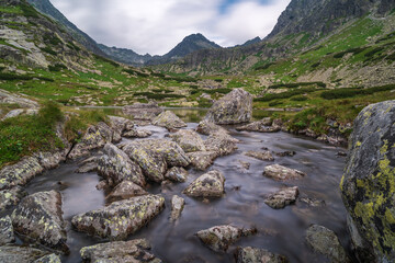 Pleso nad Skokom, the lake above Skok waterfall in High Tatras w © Zoltan