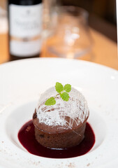 gâteau au chocolat. 