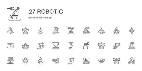 Obraz na płótnie Canvas robotic icons set
