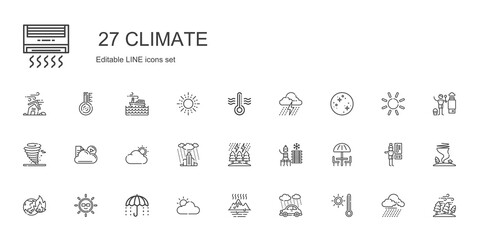 climate icons set