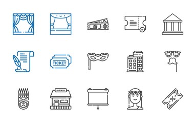 theater icons set