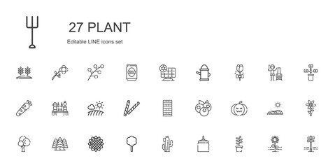 Obraz na płótnie Canvas plant icons set