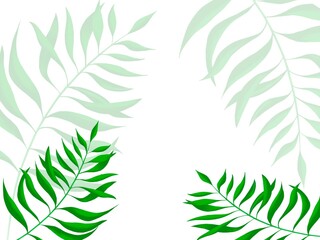 Naklejka premium green leaves background. Tropical leaves.