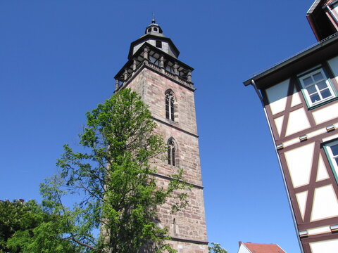 Nikolaiturm Fachwerkstadt Eschwege in Hessen an der Werra