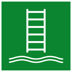 Embarkation ladder Symbol Sign, Vector Illustration, Isolate On White Background Label .EPS10