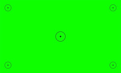 Green screen with VFX motion tracking markers. Chroma key color video footage
