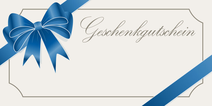 gift voucher with ribbon bow