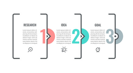 Vector Infographic design with 3 options or steps. Infographics for business concept. Can be used for presentations banner, workflow layout, process diagram, flow chart, info graph