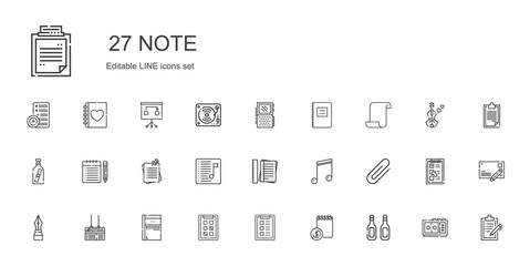 note icons set