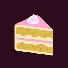 vector illustration of a cake