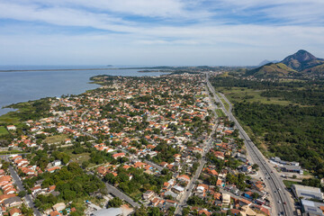  Cities near the sea and lagoon. The city of Maricá, State of Rio de Janeiro, Brazil.