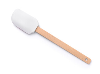 Silicone kitchen spatula with wooden handle