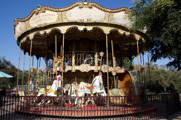 empty carousel in the park