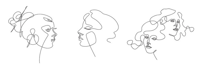 Continuous line. Vector illustration in a minimalistic style.