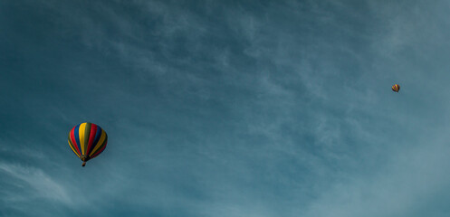 Balloons flying above the Loire Valley