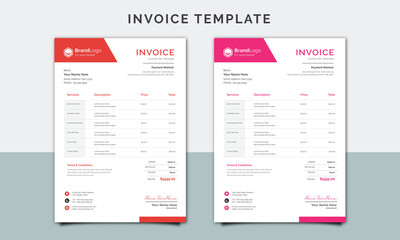 Professional Business Invoice Design Template