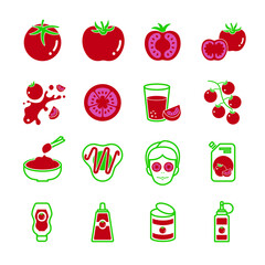 Tomato icon set  for design