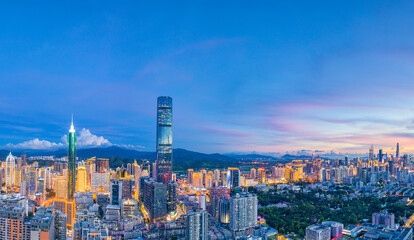 Fototapeta na wymiar City Scenery of Shenzhen City, Guangdong Province, China