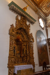 Interior of old mother church in Tiradentes