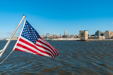 Manhattan Shore in New York, United States.