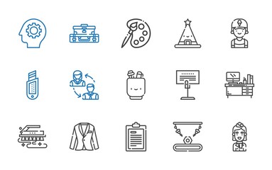work icons set