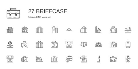 briefcase icons set