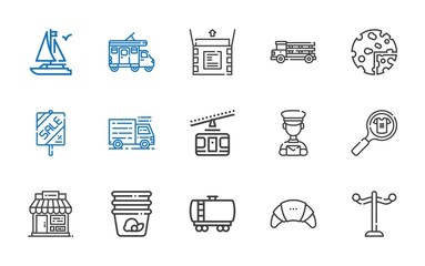 shipping icons set
