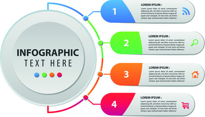 Naklejka premium business infographic presentation design concept template