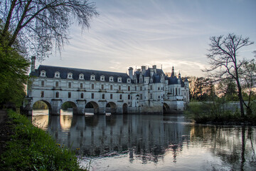 Castle of Chenonceau over the river