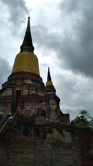 Fototapeta na wymiar ancient buddhist temple Wat Yai Chai Mong Khol in Ayutthaya Thailand