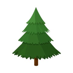 Furtree, cartoon style, bright detailed isolated on white background stock vector illustration. 