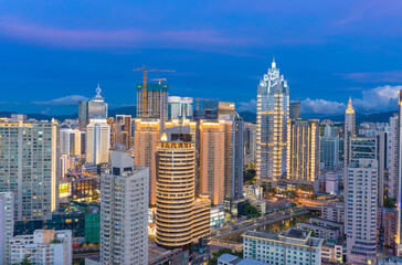 Fototapeta premium City Scenery of Shenzhen City, Guangdong Province, China