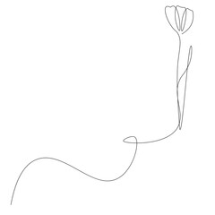 Flower silhouette design. Vector illustration
