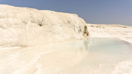 thermal springs of pamukkale, unesco world heritage, summer