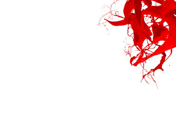 Red color splash dynamic liquid fluid pigment creative background