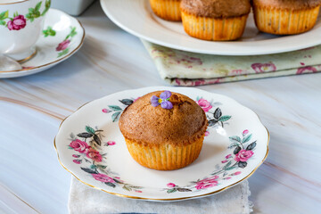 Freshly  baked blackberry and almond friands