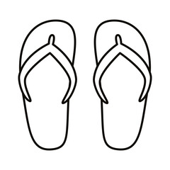 flip flops line style icon