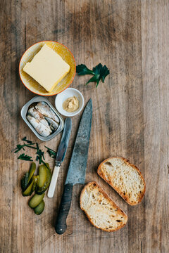 Sardine sandwich for lunch.