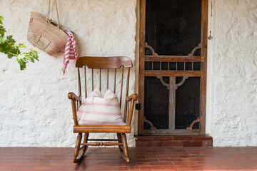 Rocking chair on a verandah.