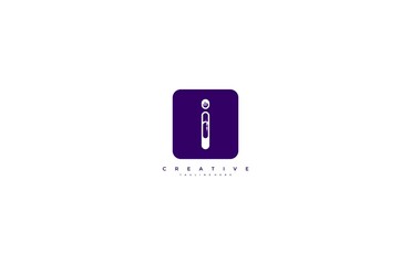 Letter I Pop Art Trendy Unique Colorful Logo Design