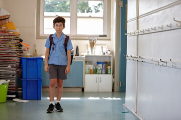 Primary school student at school