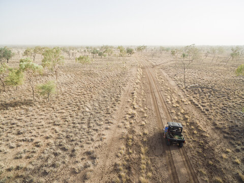 All terrain vehicle on outback road