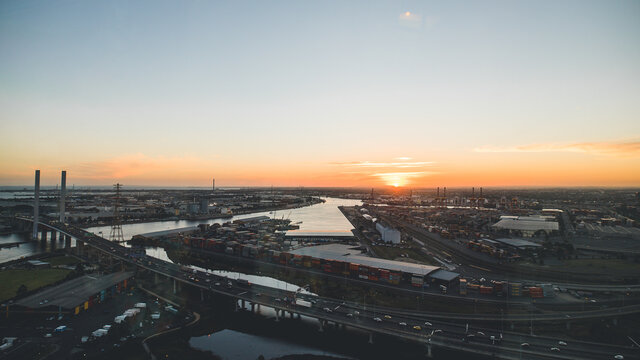 Bolte Bridge at sunset