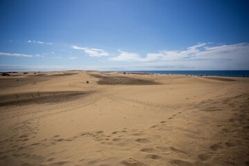 Fototapeta na wymiar Canary Island dunes in Maspalomas 