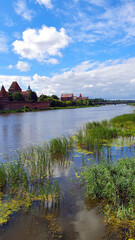Obraz premium By the Nogat River in Malbork, Poland