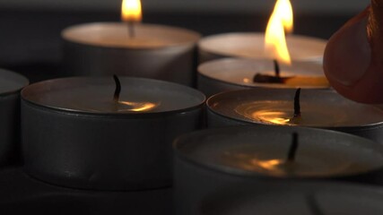Lighting up four tealights