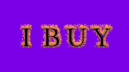 ibuy fire text effect violet background. animated text effect with high visual impact. letter and text effect. Alpha Matte. 